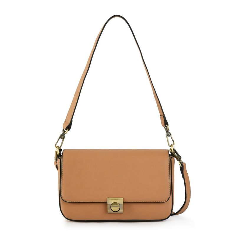 AMPHORA - Cartera bandolera pequeña laurent camel