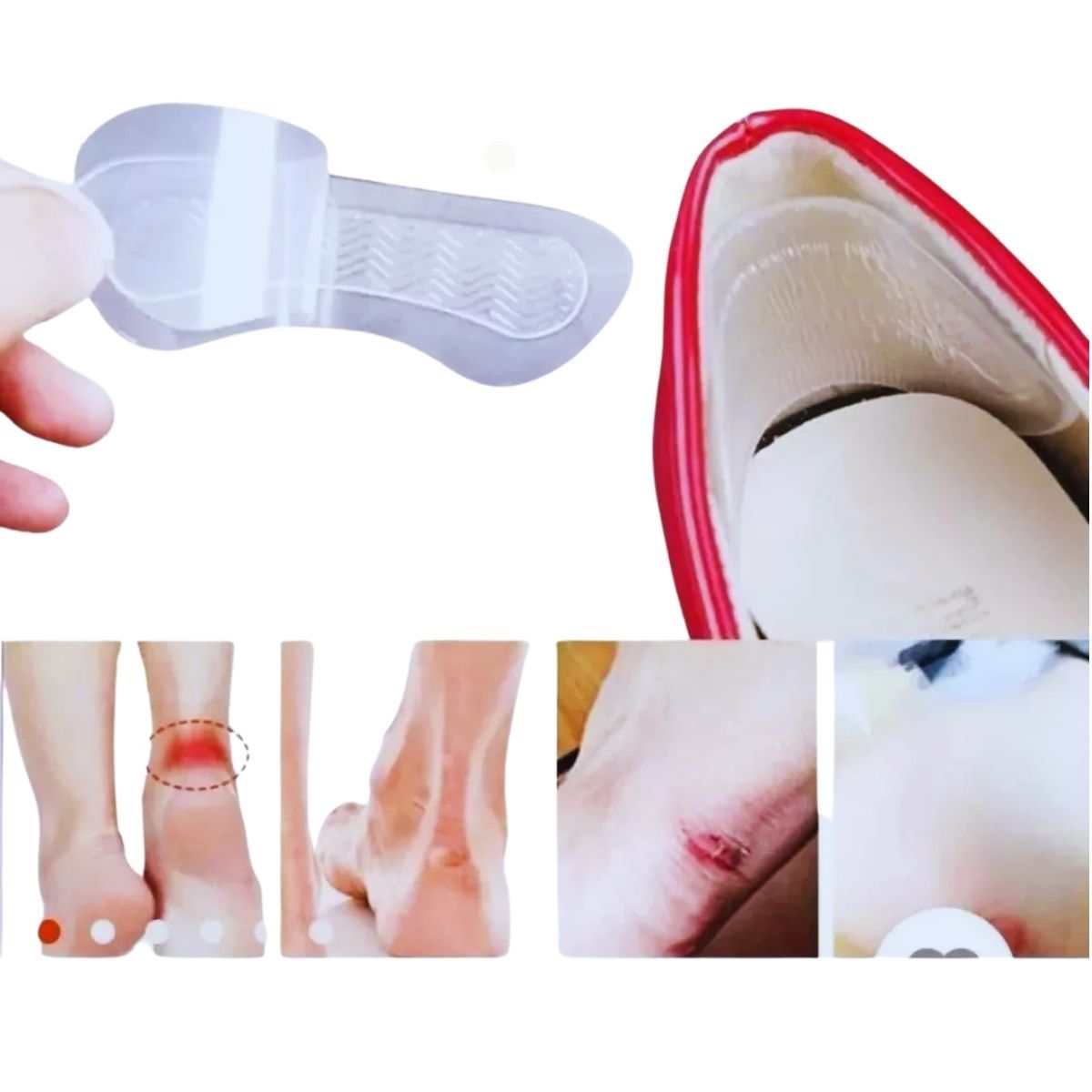 LOOK - Pack 2 Almohadilla Para El Talón Protector Talonera Silicona 474