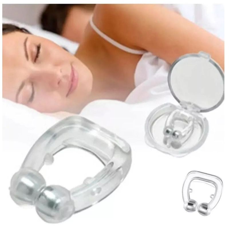 LIKE SHOP - Pack 2 Clip Nasal Anti Ronquidos Silicona Magnético. Estuche