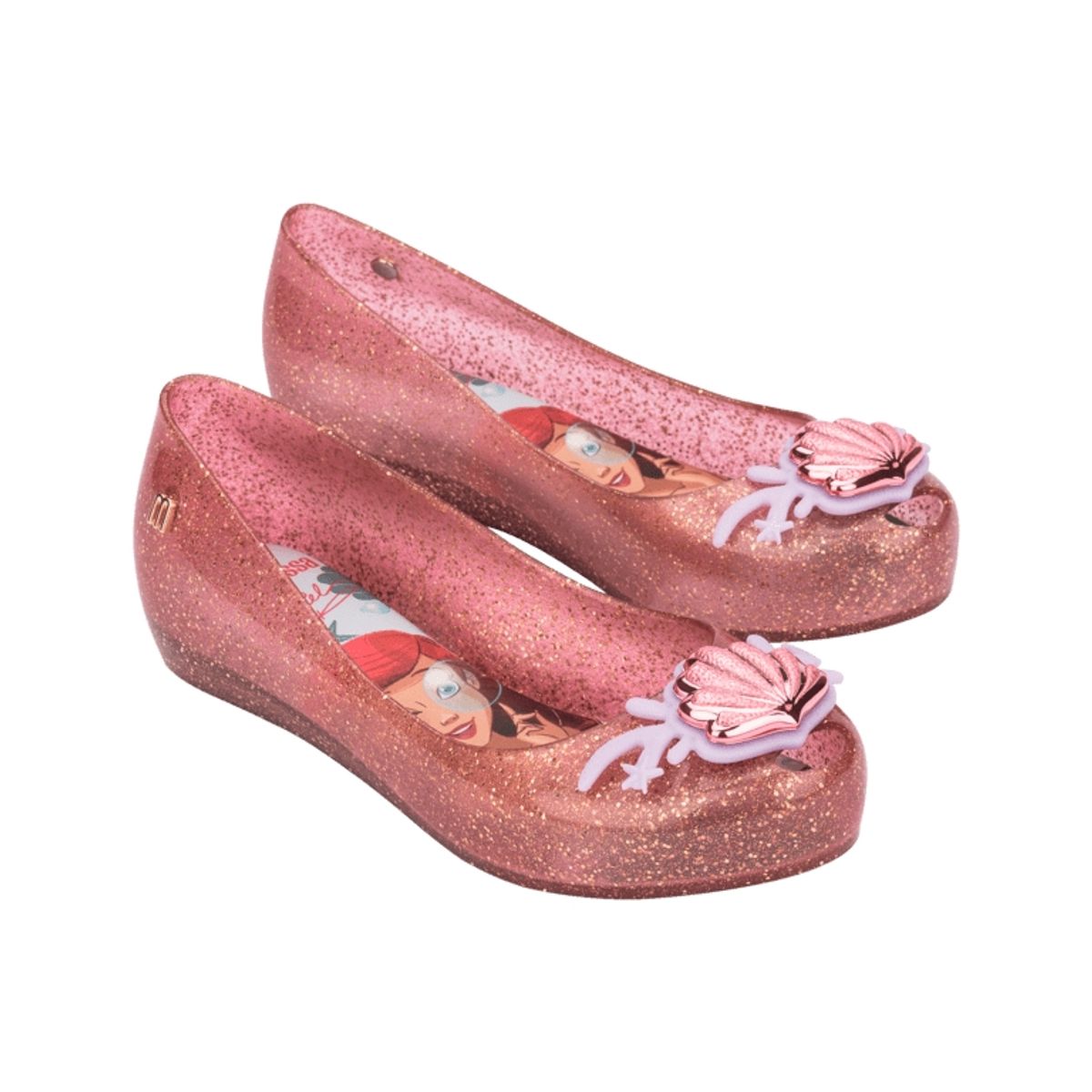 MELISSA - Ballerina Mini Melissa Ultragirl + Disney Princess Infantil Rosa Glitter