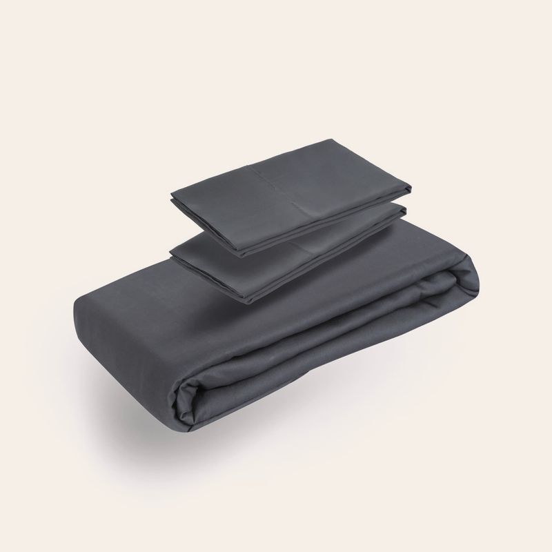 HYPNOS - Funda Plumón - 1,5 Plazas - 100% Bambú Orgánico - Gris Oscuro - Hypnos