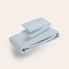 HYPNOS - Funda Plumón - 2 Plazas - 100% Bambú Orgánico - Celeste -