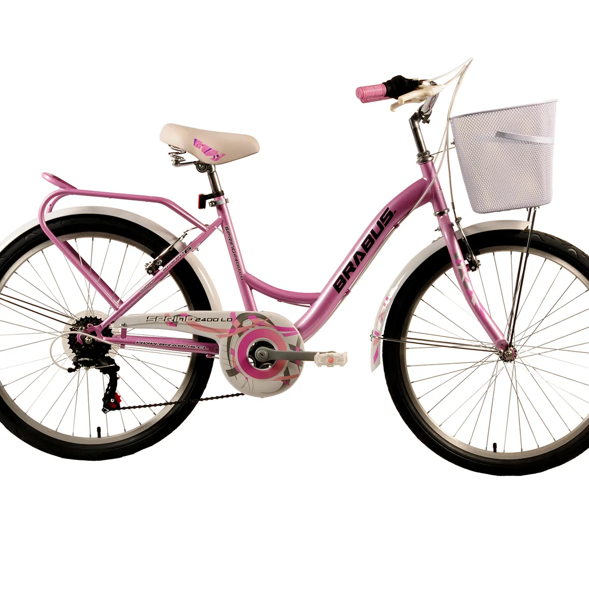 BRABUS - Bicicleta Spring Aro 24 Rosado