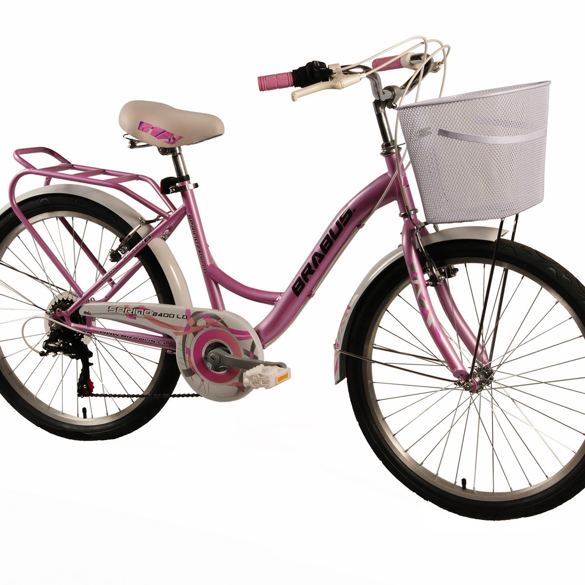 BRABUS - Bicicleta Spring Aro 24 Rosado