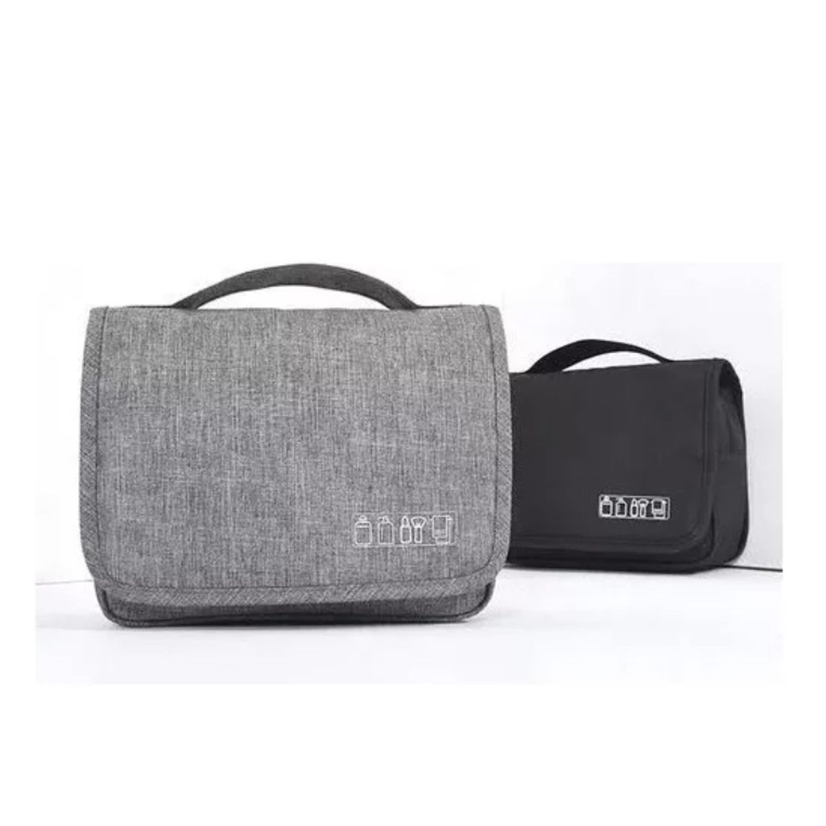 GENERICO - Neceser Organizador Cosmetiquero Multi Bolsillo Impermeable Color Gris