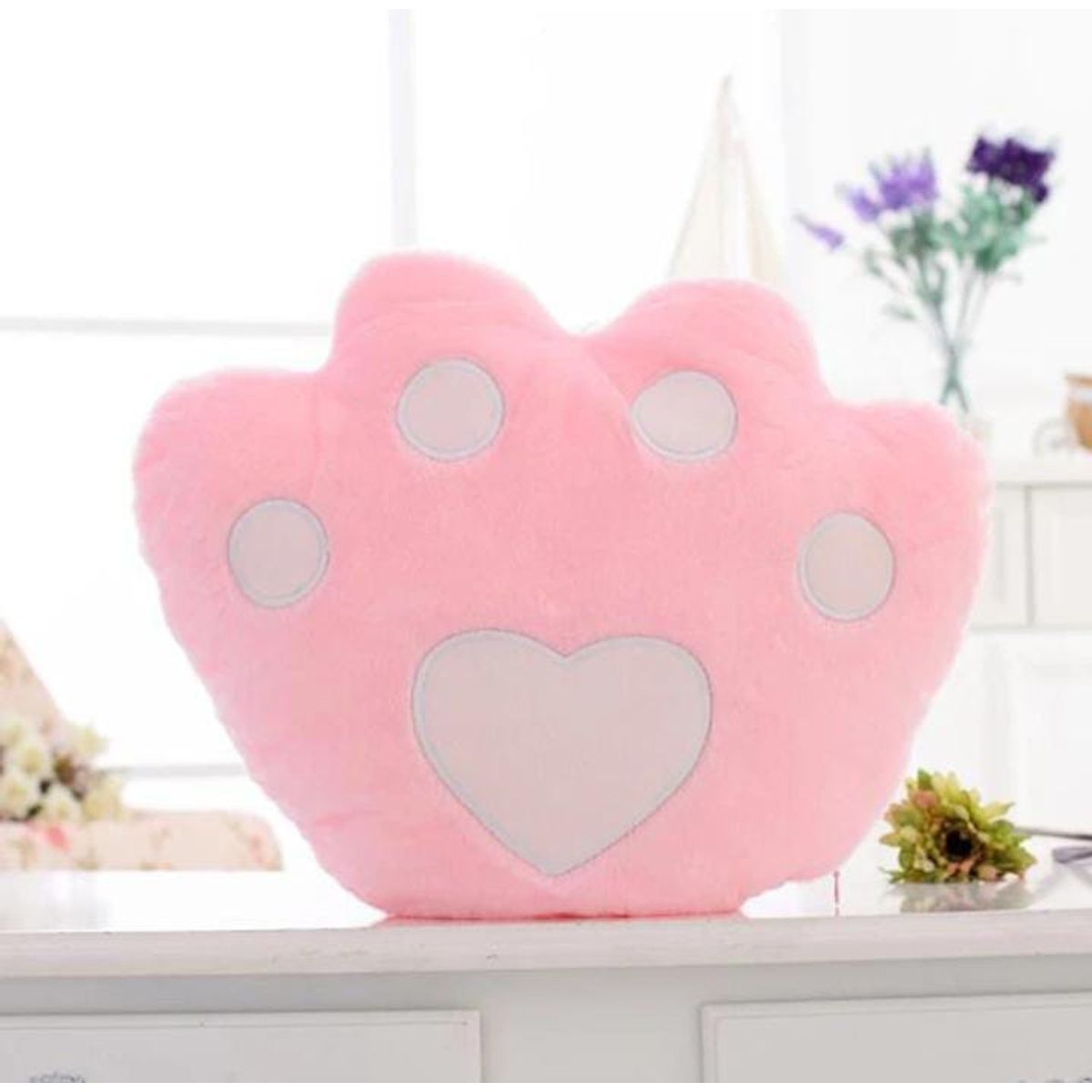 GENERICO - Cojin Led de huella Luminoso color rosa