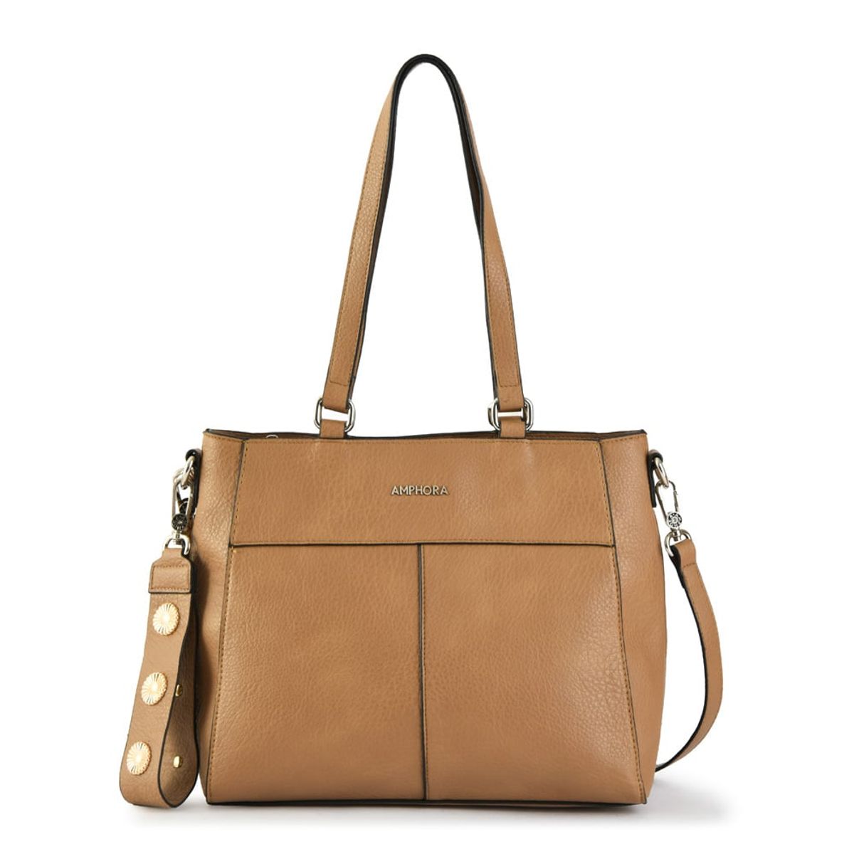 AMPHORA - Cartera Dos Asas Tres divisiones grande leroux taupe