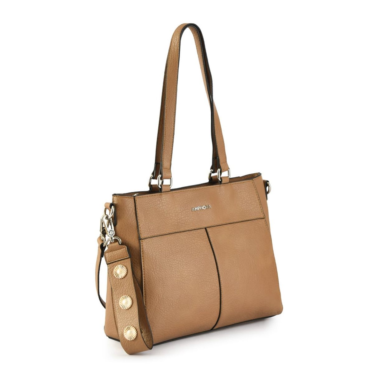 AMPHORA - Cartera Dos Asas Tres divisiones grande leroux taupe