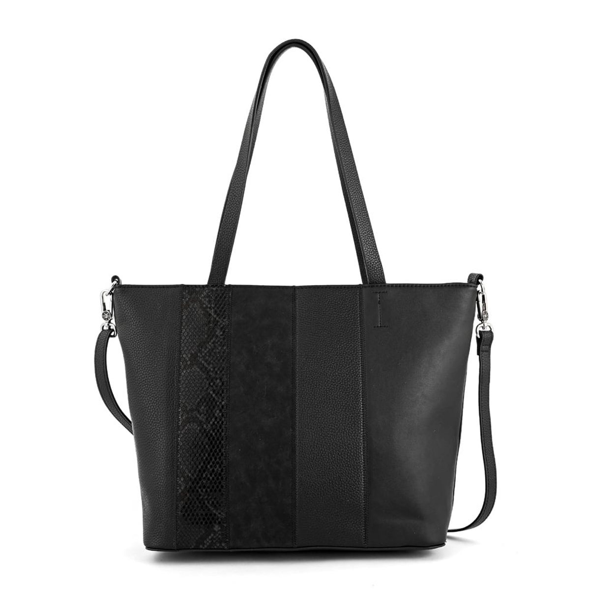 AMPHORA - Cartera dos asas grande piazza negro