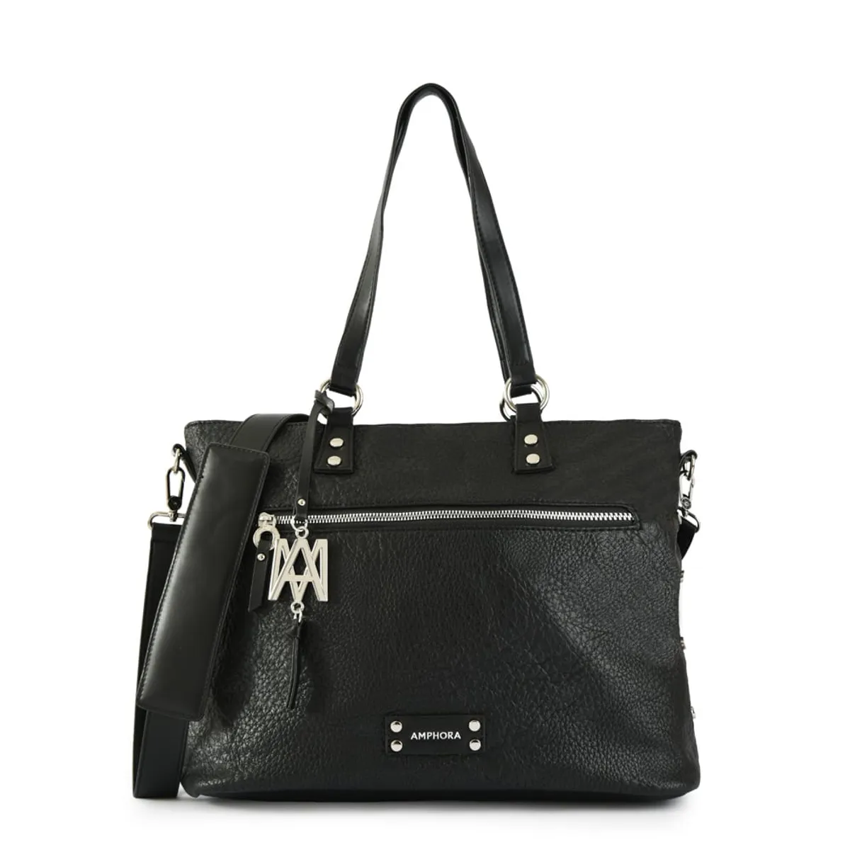 AMPHORA - Cartera tote porta notebook donatela grande negro