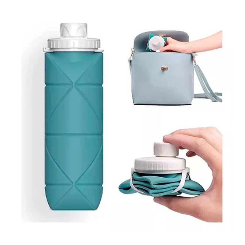 GENERICO - Termo Portátil Plegable Botella De Agua 600ml