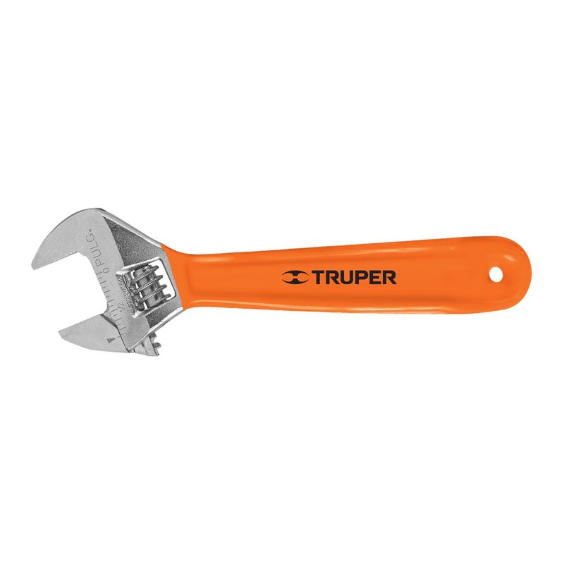 TRUPER - Llave Ajustable 6 Pulgadas Mango Pvc Francesa