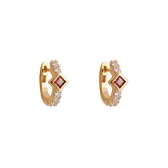 HADARA JOYAS - ARGOLLAS MADELEINE BAÑADAS EN ORO