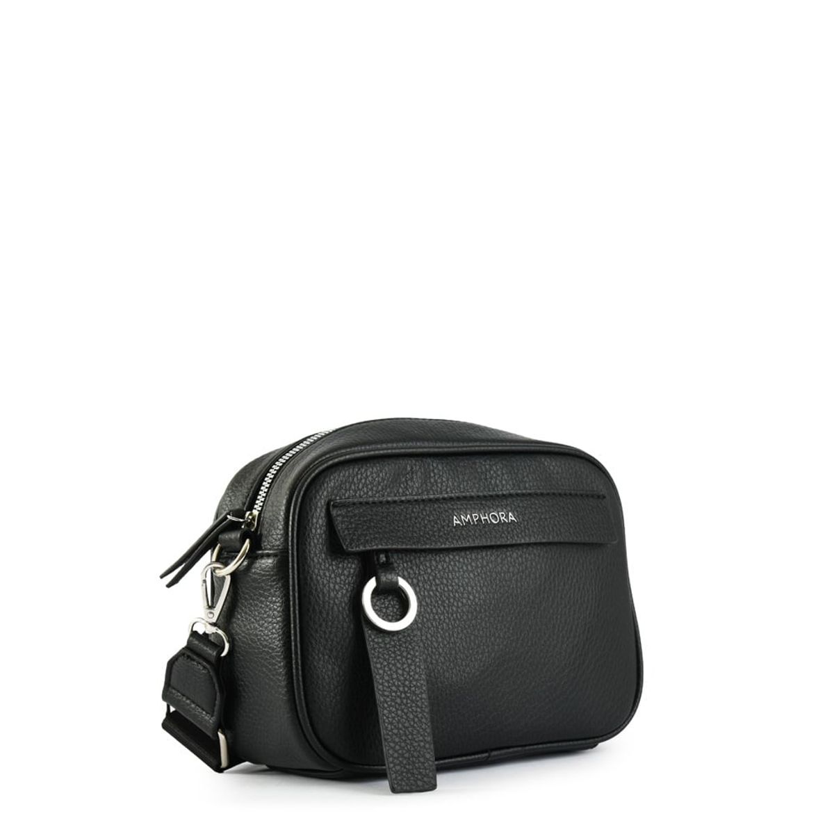 AMPHORA - Cartera bandolera pequeña elie negro