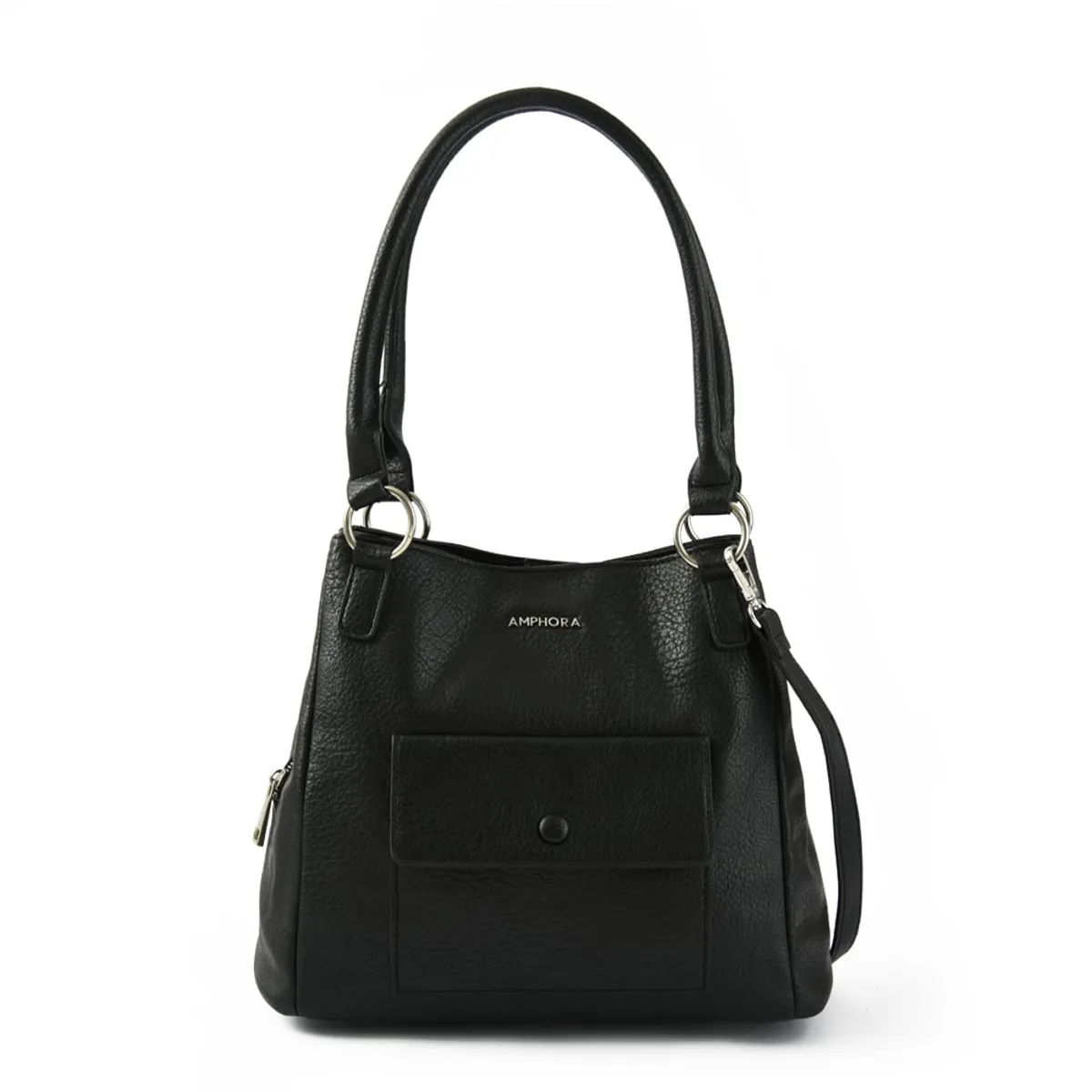 AMPHORA - Cartera tote tres divisiones rufa grande negro