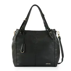 AMPHORA - Cartera tote grande deryn negro