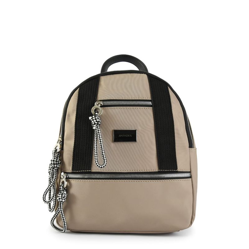 AMPHORA - Mochila Mediana Nevada Taupe