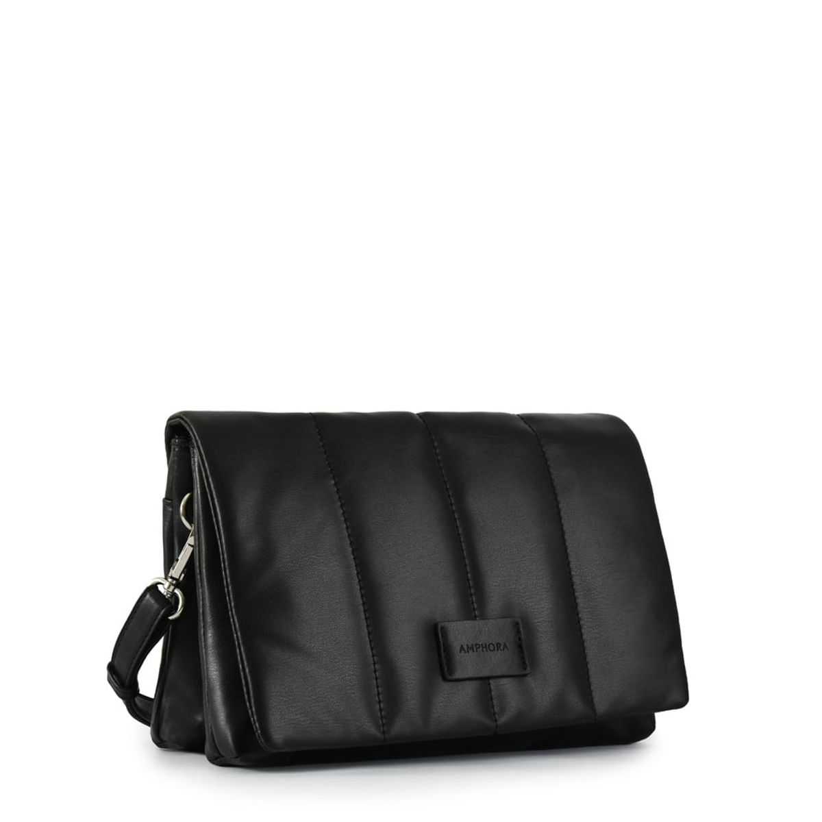 AMPHORA - Cartera bandolera mediana acuaria negro