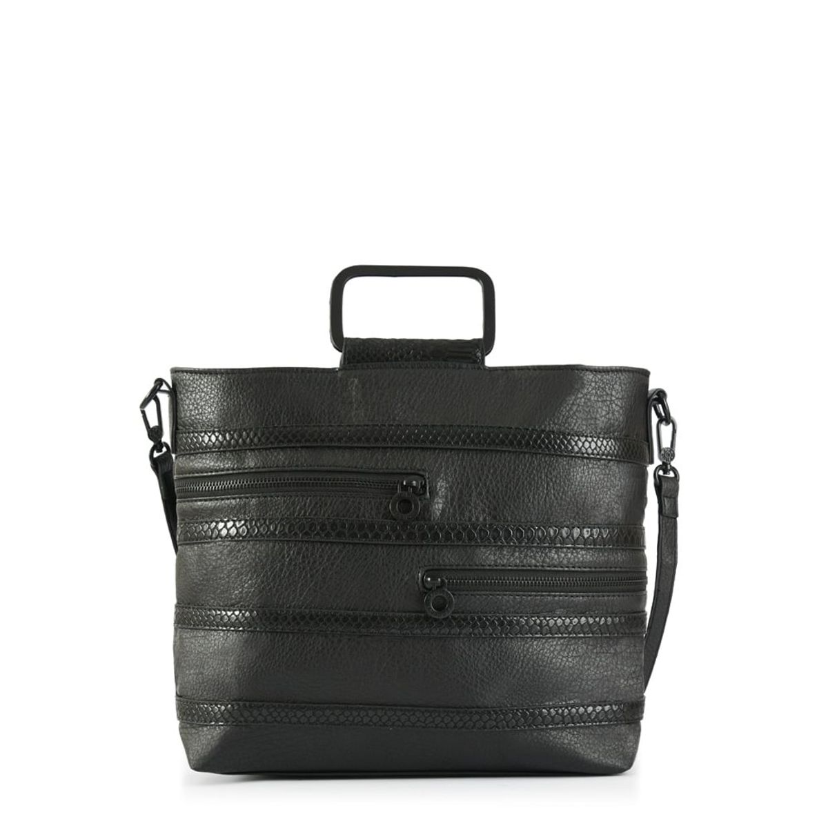 AMPHORA - Cartera dos asas grande hundert negro