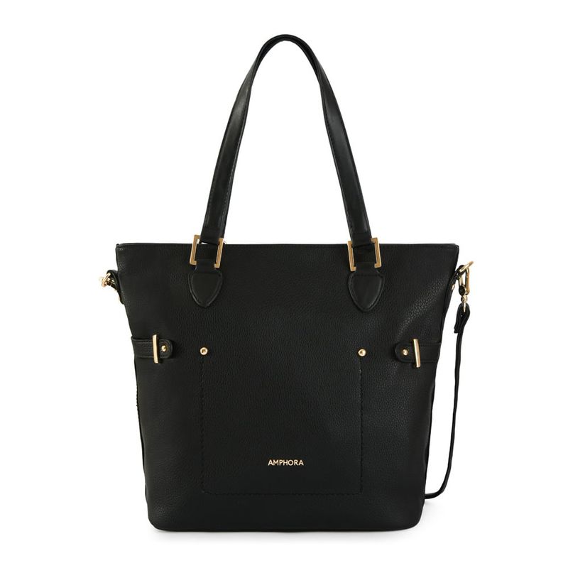 AMPHORA - Cartera Dos Asas Tres divisiones fifika Negro especial