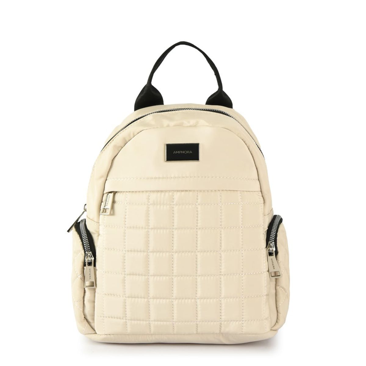 AMPHORA - Mochila Mediana Nataly Blanco Crudo