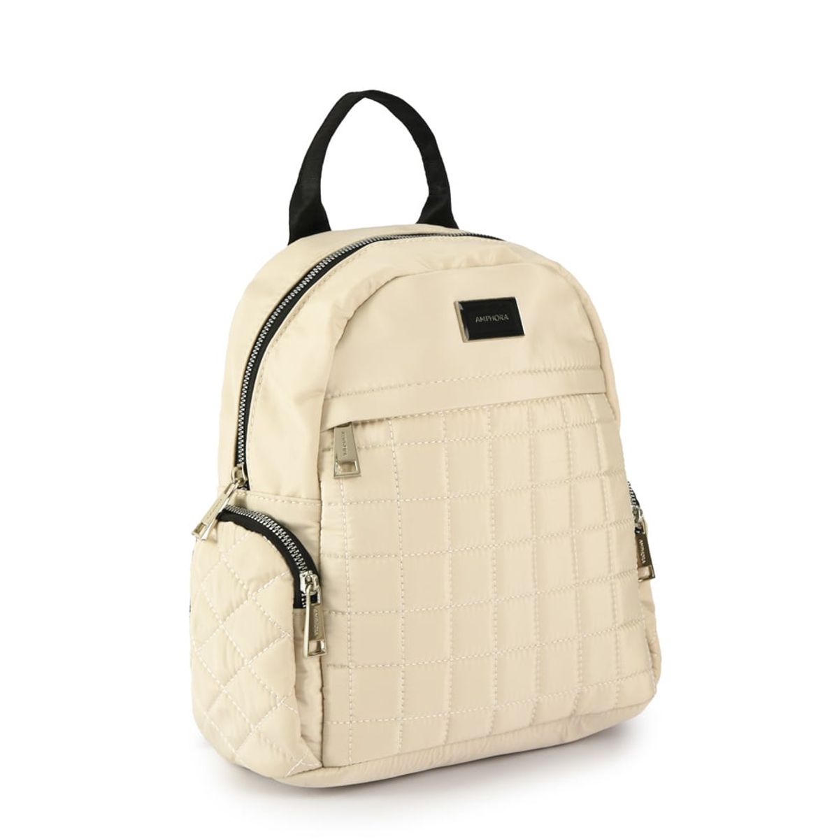 AMPHORA - Mochila Mediana Nataly Blanco Crudo