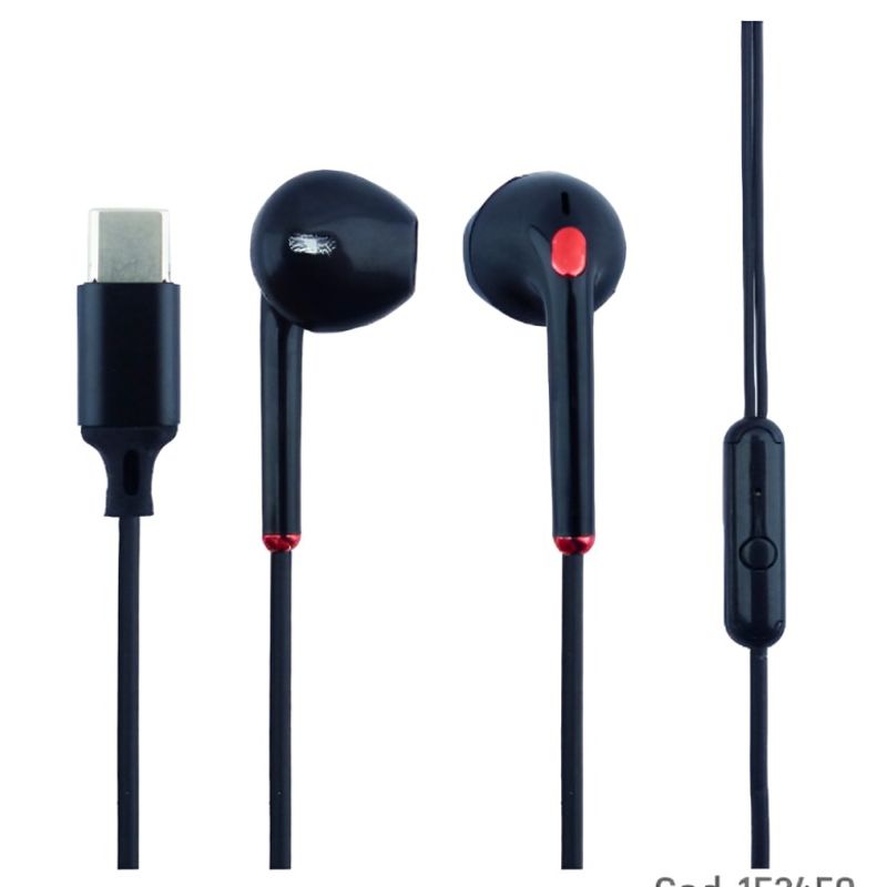 OEM - AUDIFONO IN EAR CON MICROFONO MODTC-01 TYPE-C BLANCONEGRO