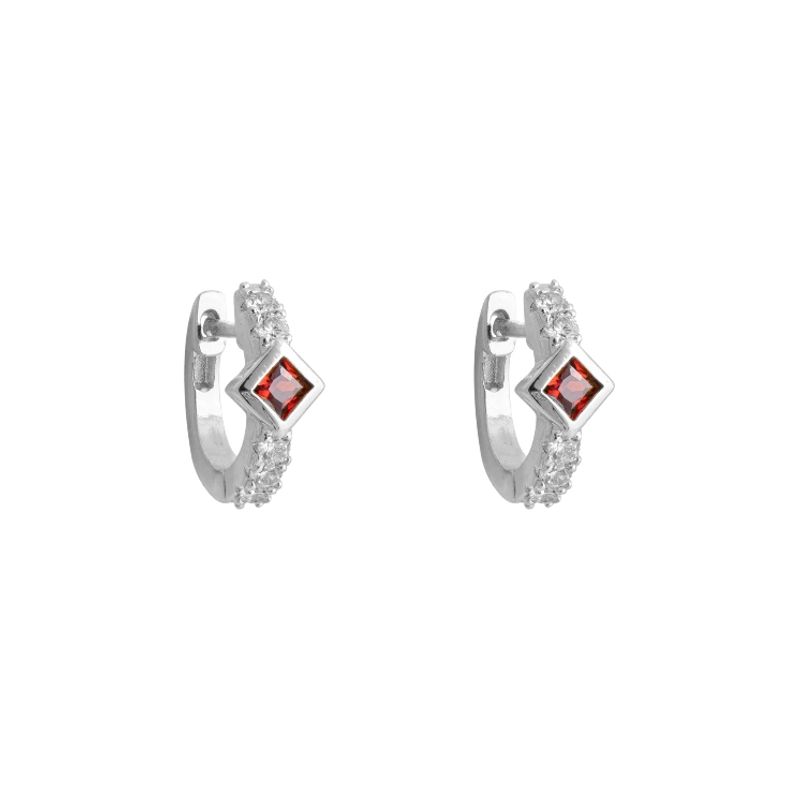 HADARA JOYAS - ARGOLLAS MADELEINE BAÑADAS EN ORO BLANCO