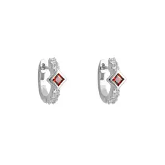 HADARA JOYAS - ARGOLLAS MADELEINE BAÑADAS EN ORO BLANCO