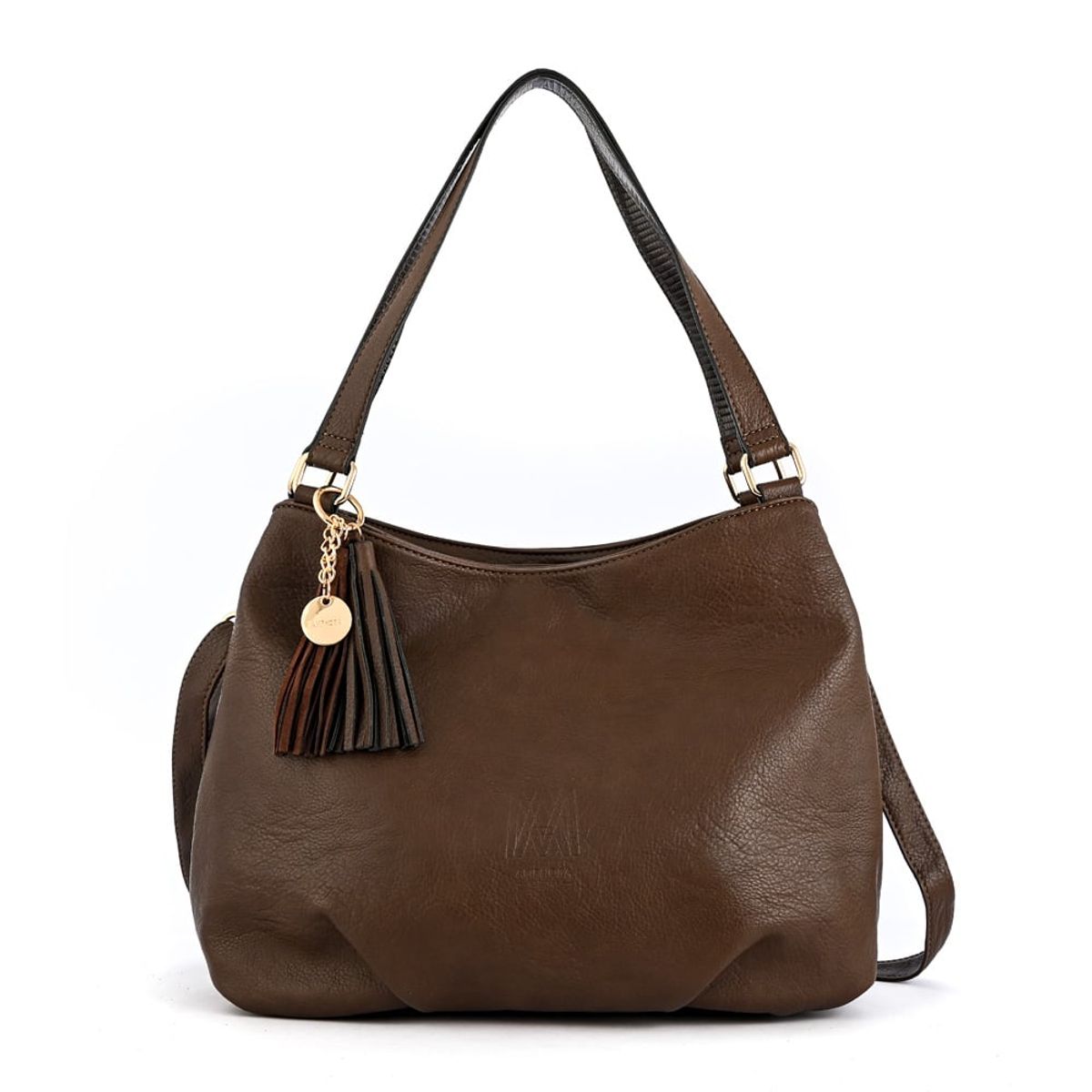 AMPHORA - Cartera Dos Asas Tres divisiones grande lioben cafe oscuro