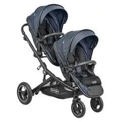 BEBEGLO - Coche Paseo Doble DUETO Gris