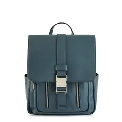 AMPHORA - Mochila Con Tapa Mediana Faure Denim