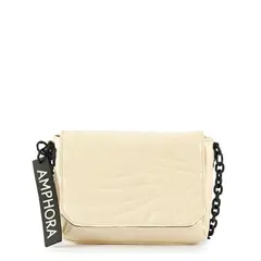 AMPHORA - Cartera bandolera mediana araki blanco crudo