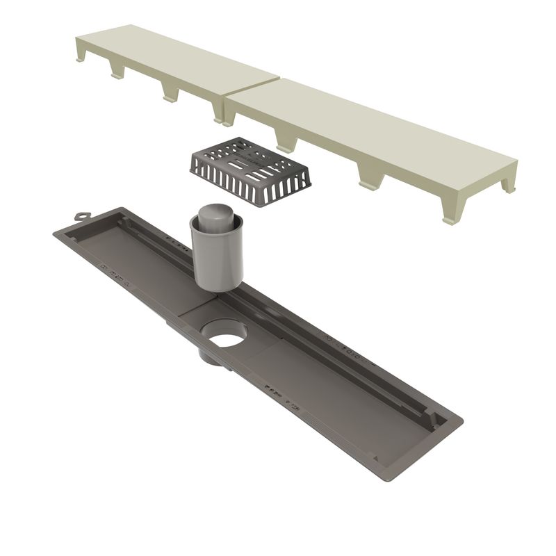 VERONA - Desague Dren Ducha Baño Abs 50cm Beige.