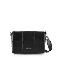 AMPHORA - Cartera Bandolera con tapa mediana mayra negro