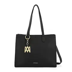 AMPHORA - Cartera dos asas grande miller negro