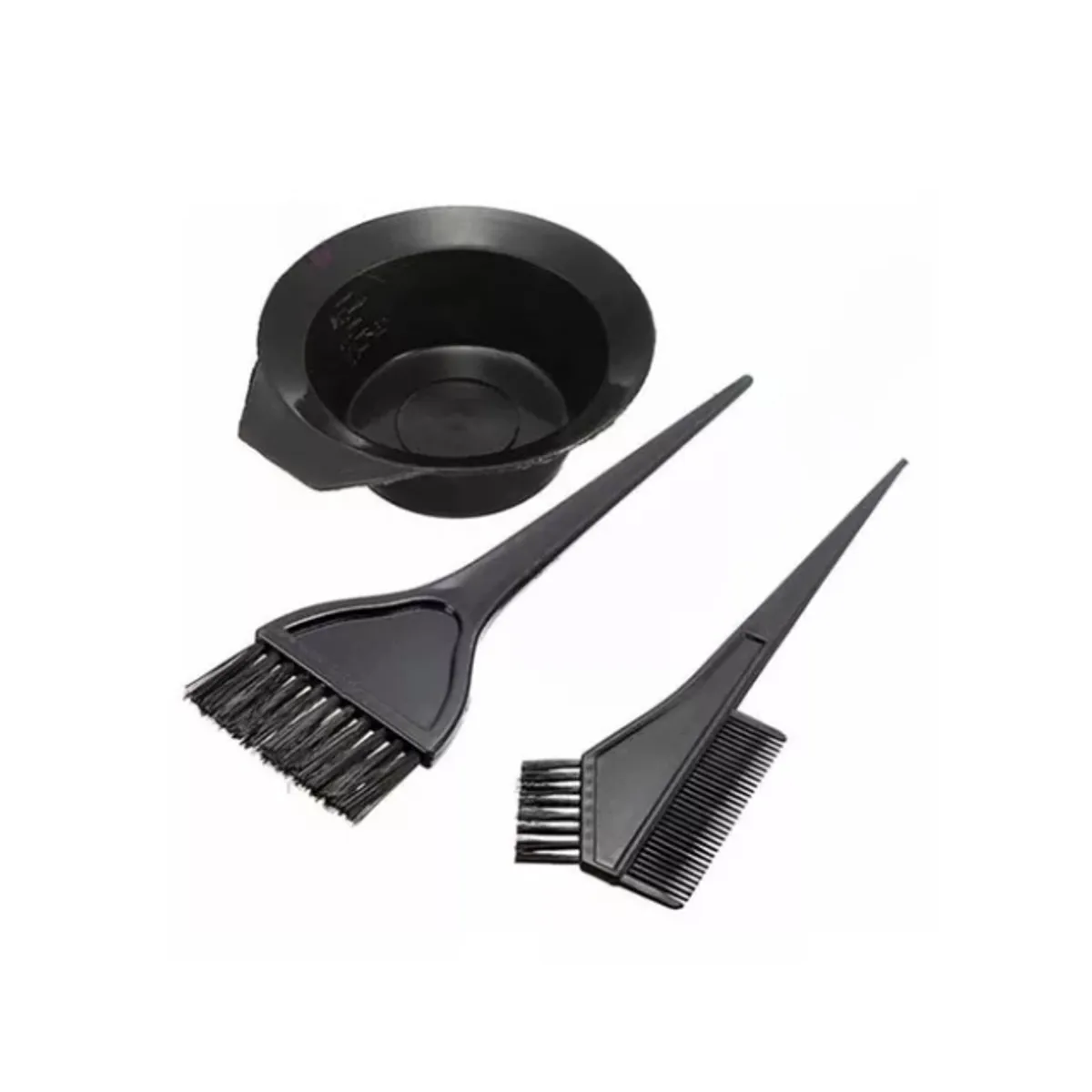GENERICO - Pocillo + Cepillos Peluquería Para Tintura Teñido Pelo