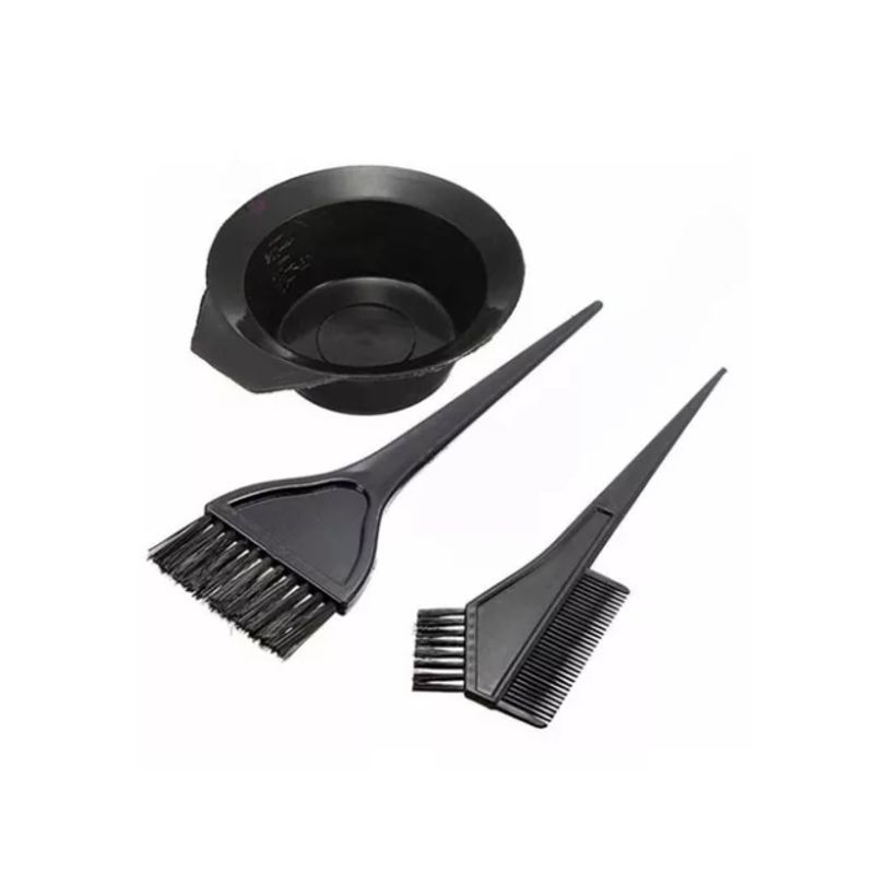 GENERICO - Pocillo + Cepillos Peluquería Para Tintura Teñido Pelo