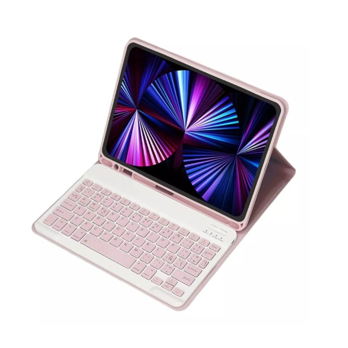 GENERICO - Funda Teclado Para iPad 9va Generación 10.2 Smart + Lapiz Rosa Dorado