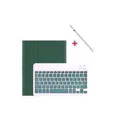GENERICO - Funda Teclado Para iPad 9va Generación 10.2 Smart + Lapiz Verde Oscuro
