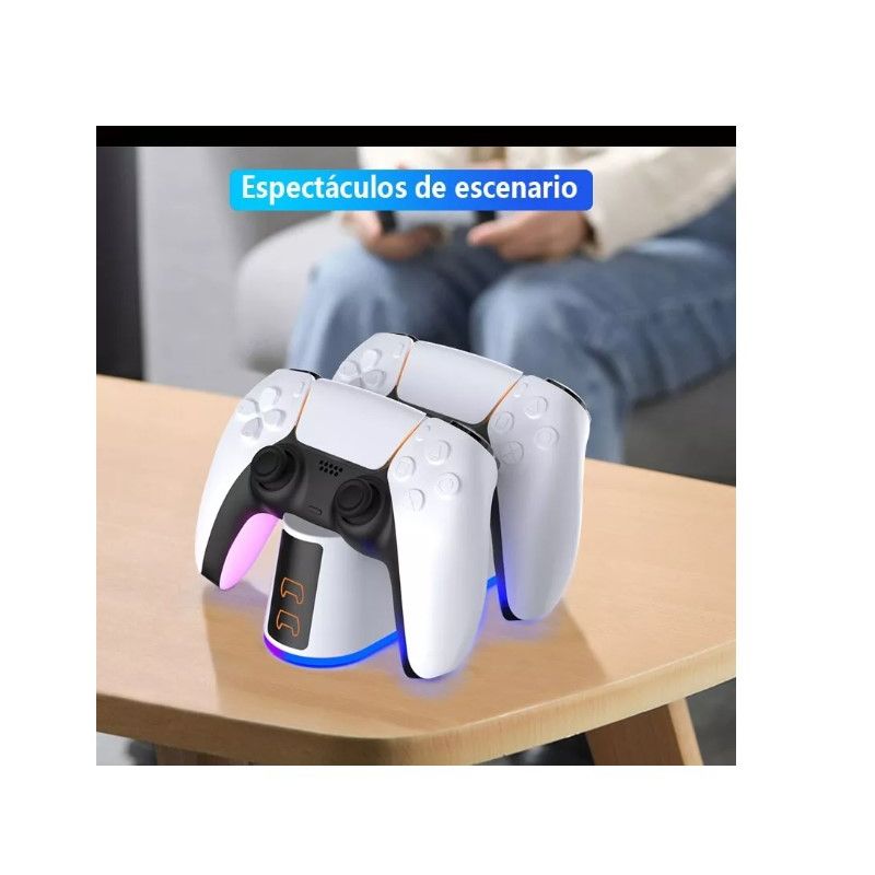 GENERICO - Cargador Joystick Duales Estacion De Carga Ps5 Mando Juego