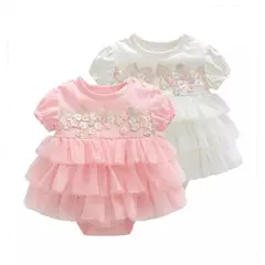 GENERICO - VESTIDO BEBÉ NIÑA ALGODÓN BAUTIZO PEQUEÑA LUZ