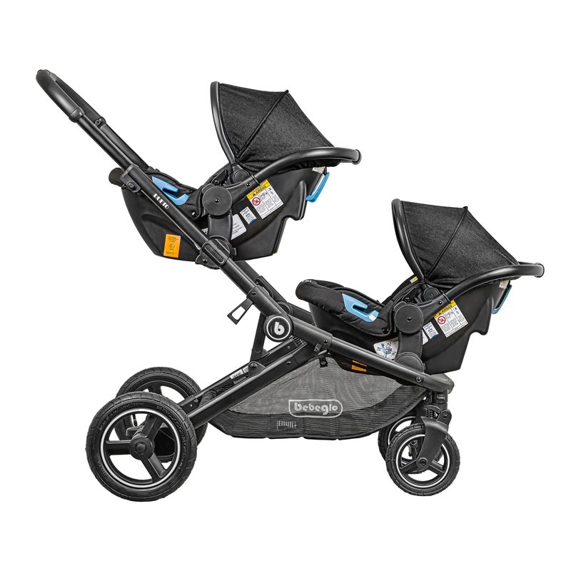 BEBEGLO - Coche Travel System Doble Bebeglo DUETO Negro