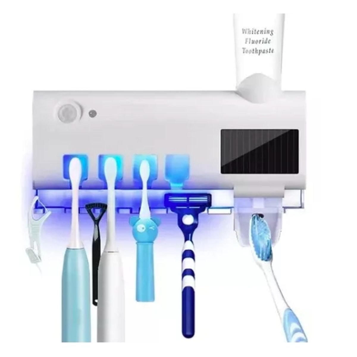 GENERICO - Dispensador Pasta Crema Dental Portacepillo Esterilizador Uv