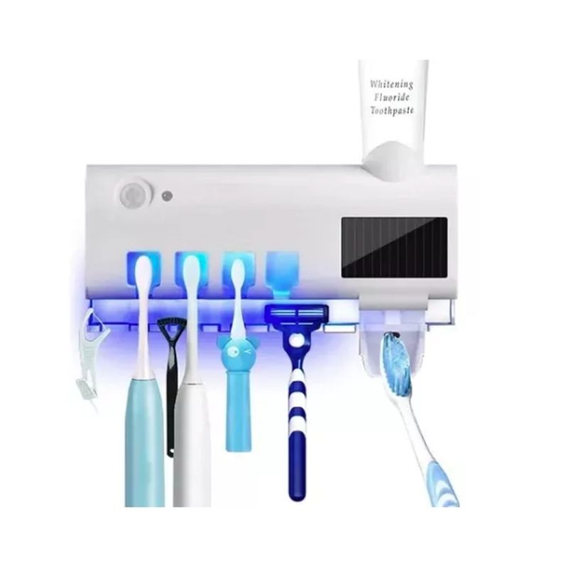 GENERICO - Dispensador Pasta Crema Dental Portacepillo Esterilizador Uv