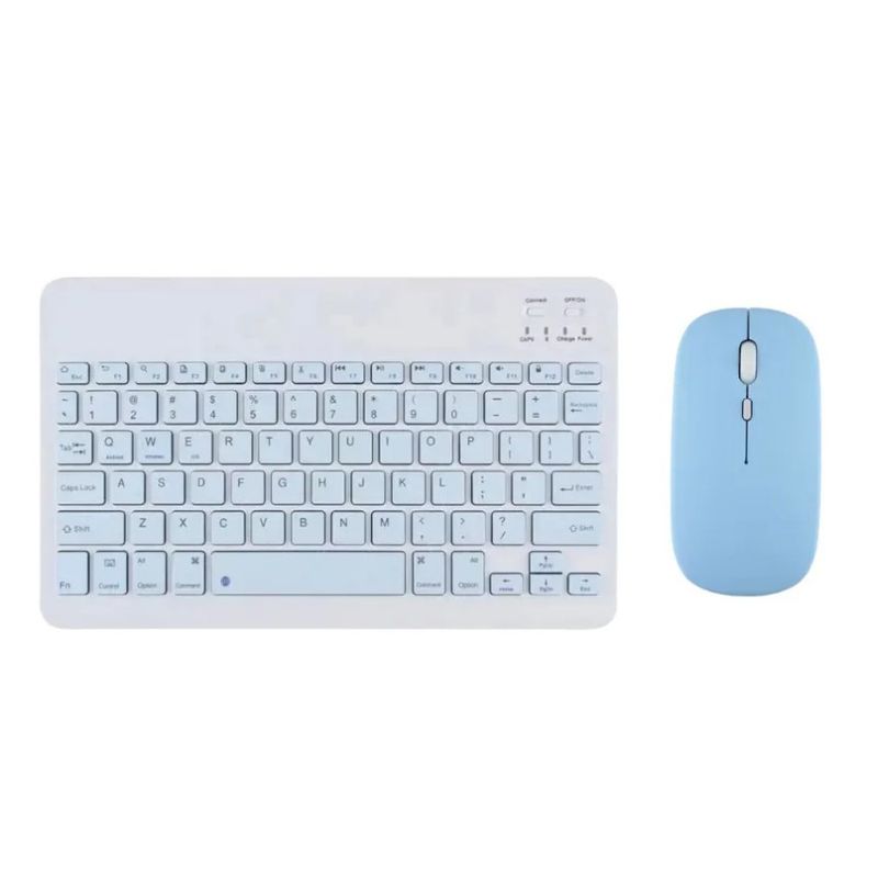 GENERICO - Teclado Con Mouse Para iPad Tablet Tv Celeste.