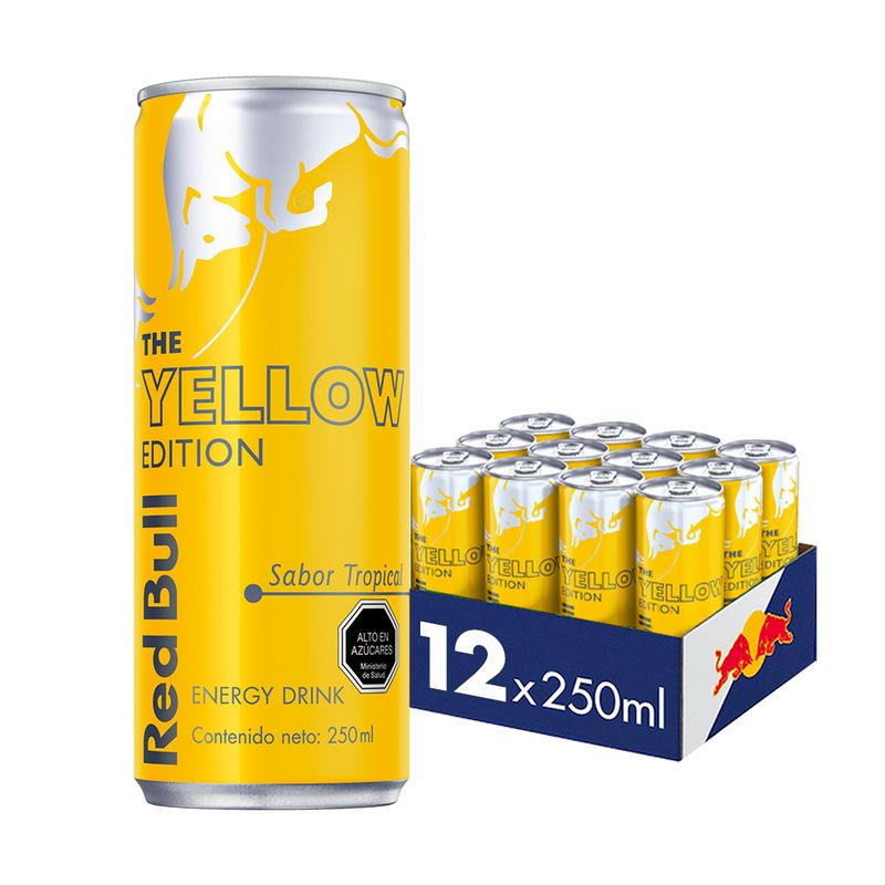RED BULL - Red Bull Bebida Energética Pack 12 Latas Tropical 250Ml