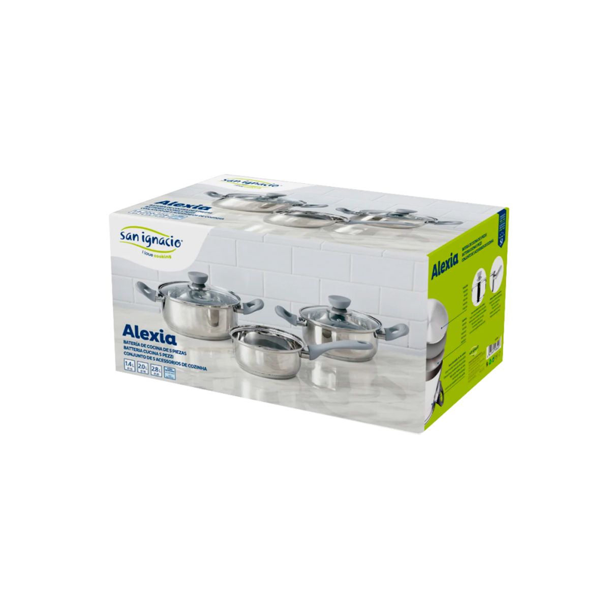 SAN IGNACIO - Batería De Cocina Alexia 5 piezas San Ignacio By Bergner