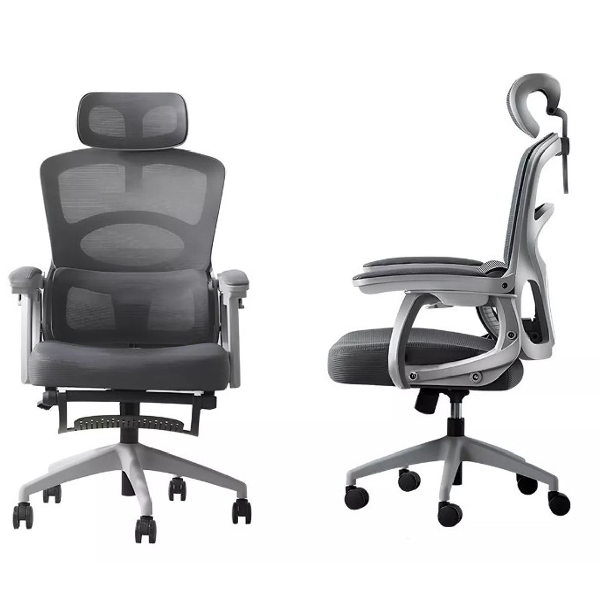 GENERICO - Silla De Oficina Ergonómica Con Reposapiernas Y Reclinable