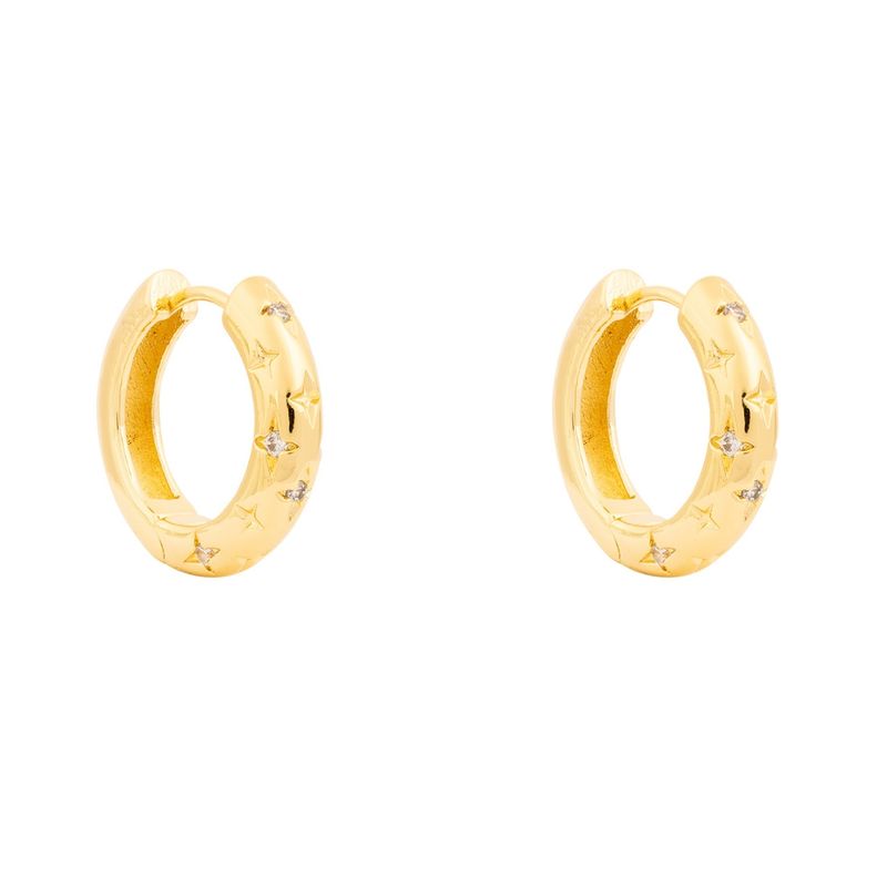 BOAZ JOYAS - ARGOLLAS LINA 20MM BAÑADAS EN ORO